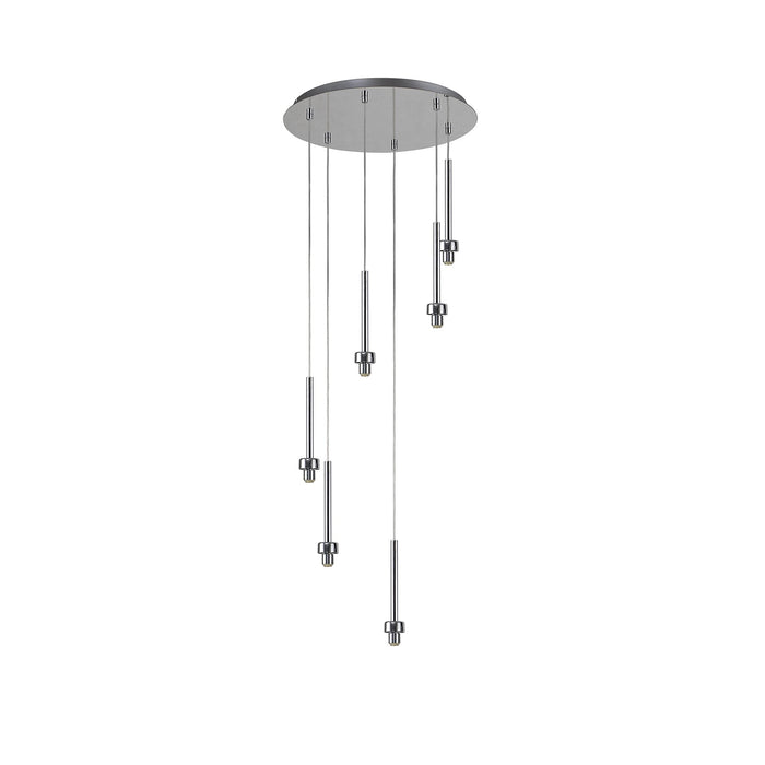 Nelson Lighting NL76129 Iona 6 Light Round Pendant Polished Chrome