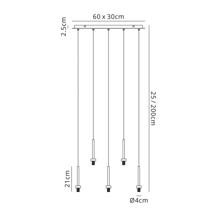 Nelson Lighting NL76149 Iona 8 Light Pendant Polished Chrome