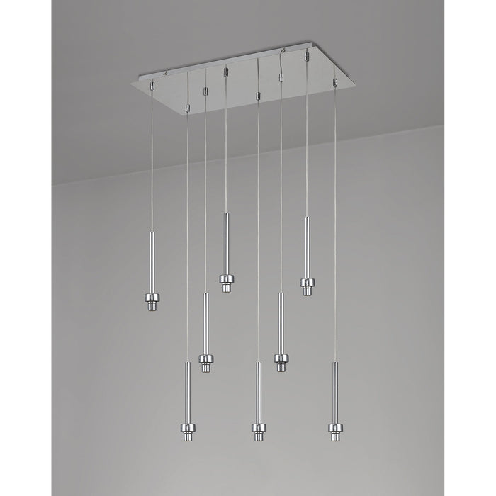 Nelson Lighting NL76149 Iona 8 Light Pendant Polished Chrome