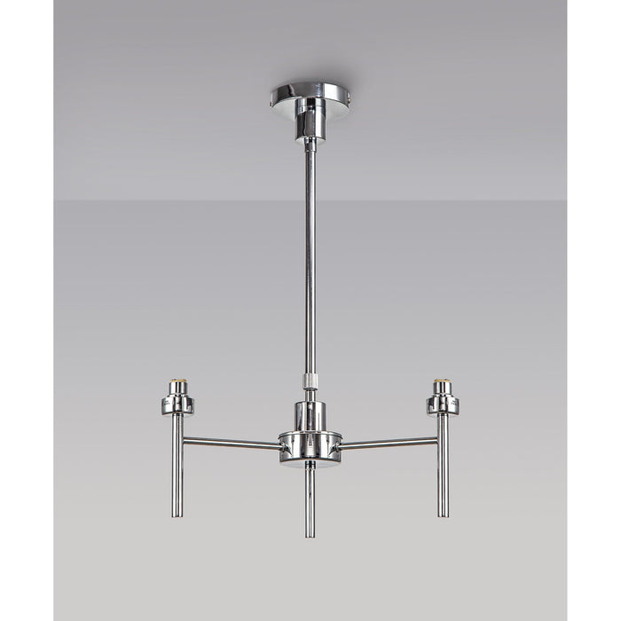 Nelson Lighting NL76159 Iona 3 Light Ceiling Light Polished Chrome