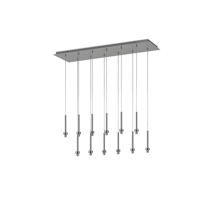 Nelson Lighting NL80639 Iona 12 Light Linear Pendant Polished Chrome