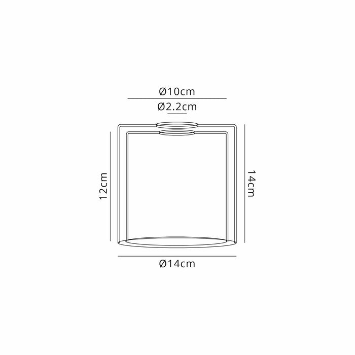 Nelson Lighting NL84059 Iona Shade Frosted Clear