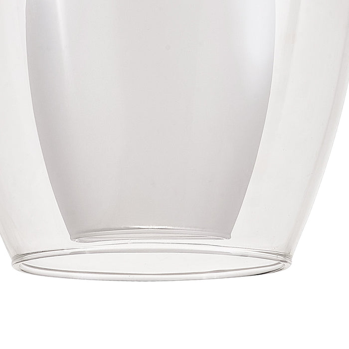 Nelson Lighting NL8458/CL9 Iona Shade Clear Frosted White