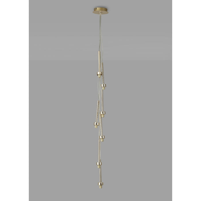 Nelson Lighting NL84689 Iona 7 Light Cluster Pendant French Gold