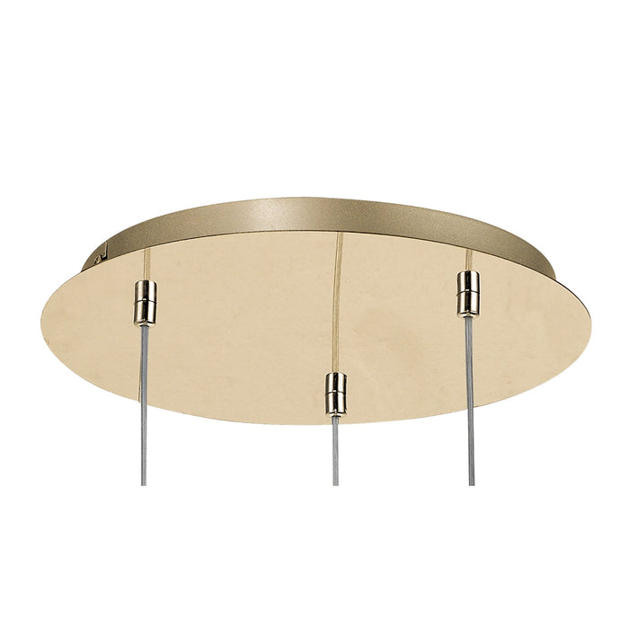 Nelson Lighting NL84699 Iona 3 Light Round Pendant French Gold Matt Gold