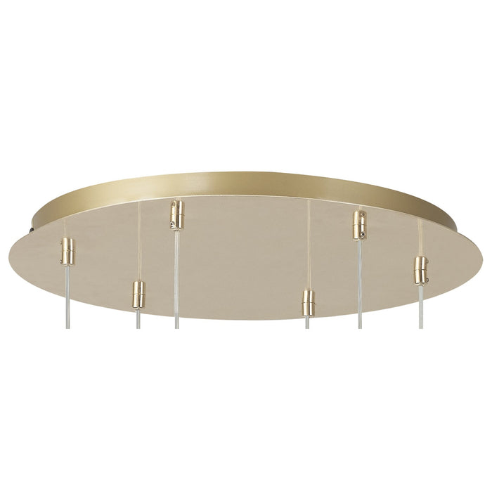 Nelson Lighting NL84709 Iona 6 Light Round Pendant French Gold Matt Gold