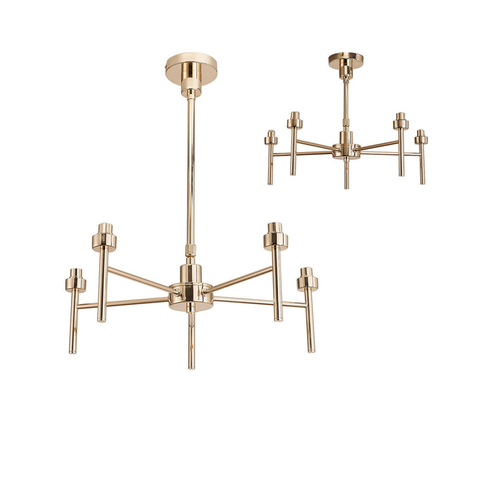 Nelson Lighting NL84779 Iona 5 Light Pendant/Ceiling Light French Gold