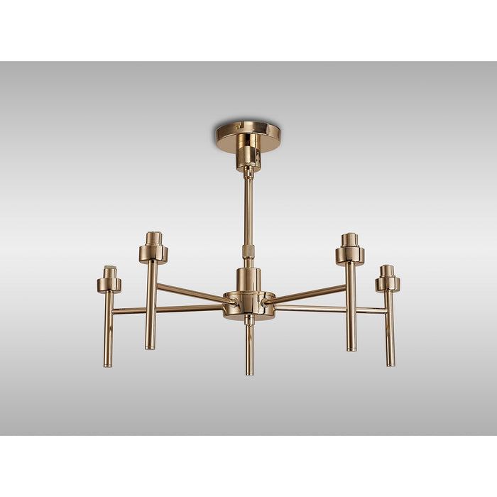 Nelson Lighting NL84779 Iona 5 Light Pendant/Ceiling Light French Gold