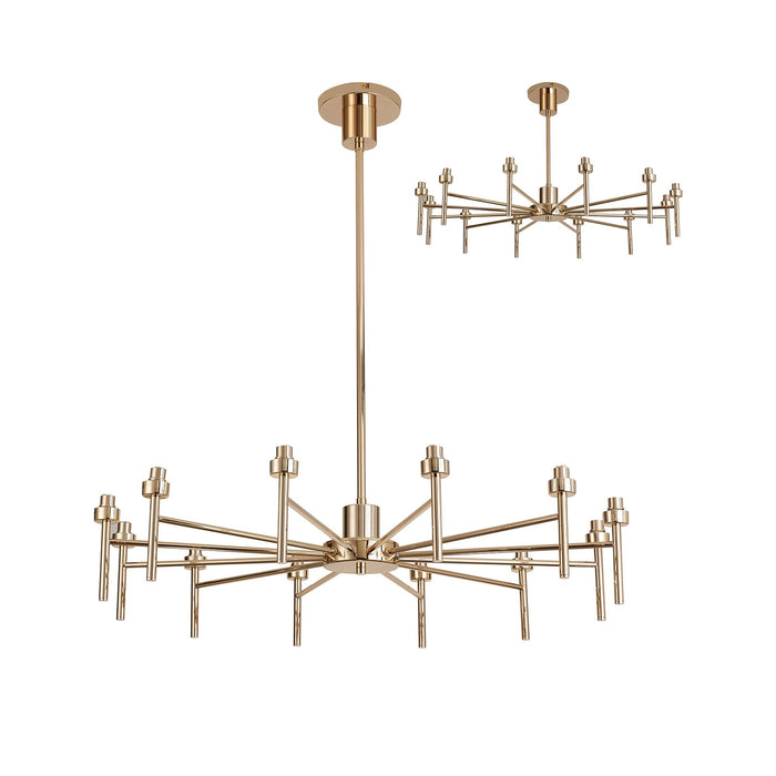 Nelson Lighting NL84799 Iona 12 Light Pendant/Ceiling Light French Gold