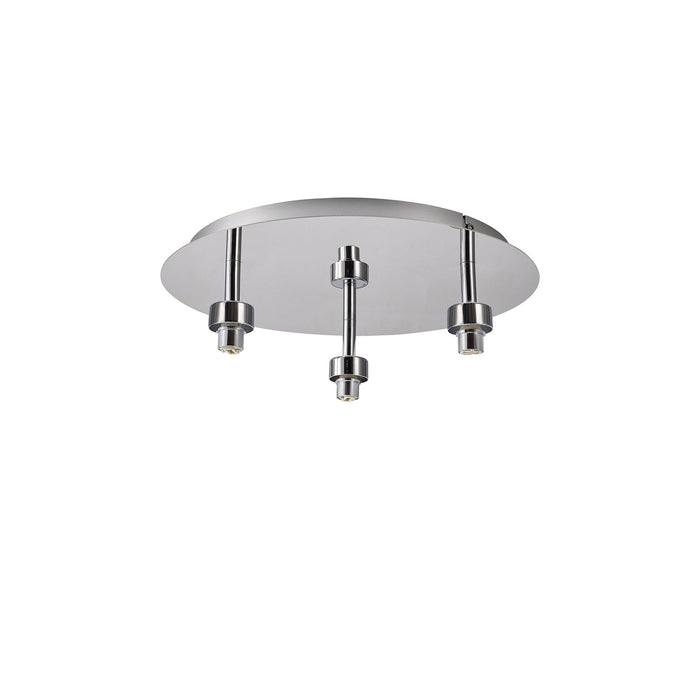 Nelson Lighting NL87529 Iona 3 Light Flush Ceiling Light Polished Chrome