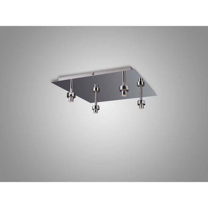 Nelson Lighting NL87539 Iona 4 Light Flush Ceiling Light Polished Chrome