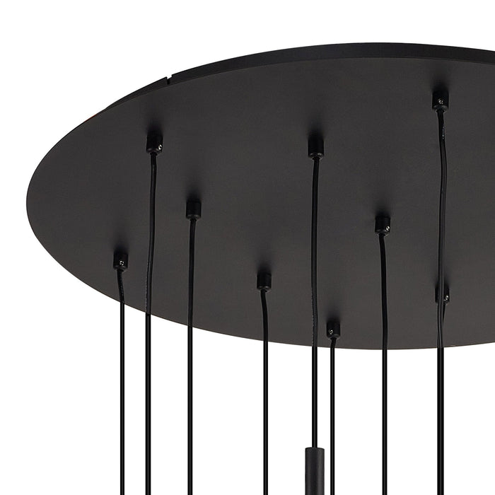 Nelson Lighting NL92659 Iona 13 Light Round Pendant Satin Black