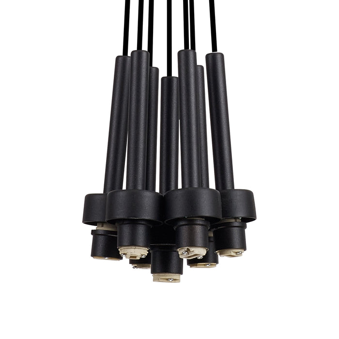 Nelson Lighting NL92779 Iona 7 Light Pendant Satin Black