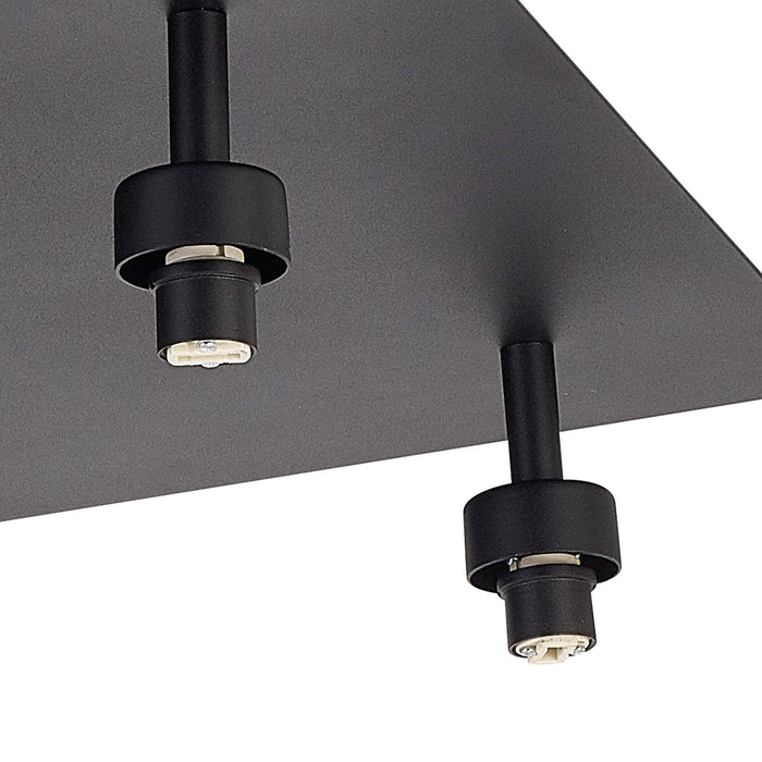 Nelson Lighting NL92849 Iona 4 Light Flush Ceiling Light Satin Black