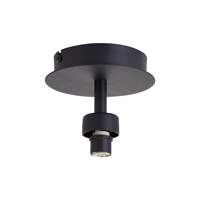 Nelson Lighting NL92899 Iona 1 Light Flush Ceiling Light Satin Black