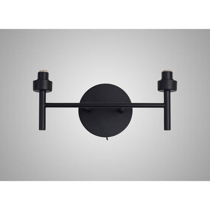 Nelson Lighting NL92959 Iona 2 Light Wall Light Satin Black