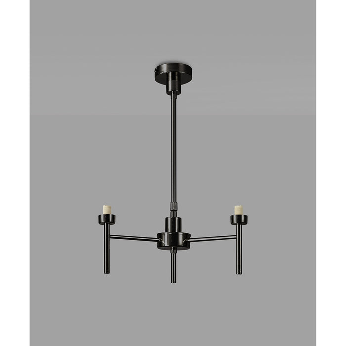 Nelson Lighting NL92979 Iona 3 Light Pendant/Ceiling Light Satin Black