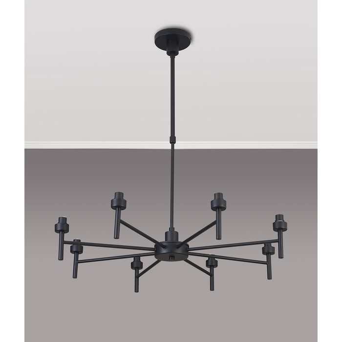 Nelson Lighting NL92999 Iona 8 Light Pendant/Ceiling Light Satin Black