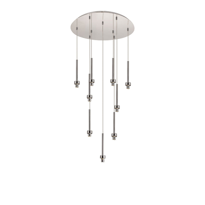 Nelson Lighting NL93009 Iona 9 Light Round Pendant Polished Chrome