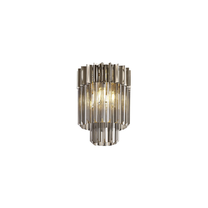 Nelson Lighting NL84509 Kobra 3 Light Ceiling Light Polished Nickel Smoked