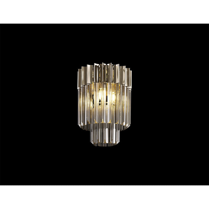 Nelson Lighting NL84509 Kobra 3 Light Ceiling Light Polished Nickel Smoked