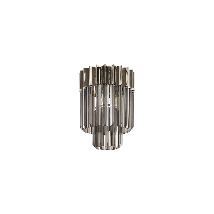 Nelson Lighting NL84509 Kobra 3 Light Ceiling Light Polished Nickel Smoked