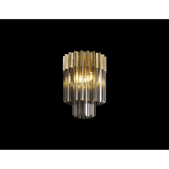 Nelson Lighting NL89329 Kobra 3 Light Ceiling Light Brass Smoked