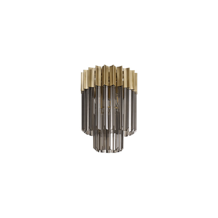 Nelson Lighting NL89329 Kobra 3 Light Ceiling Light Brass Smoked