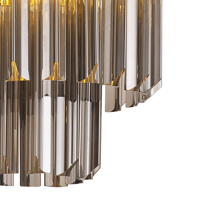 Nelson Lighting NL89329 Kobra 3 Light Ceiling Light Brass Smoked