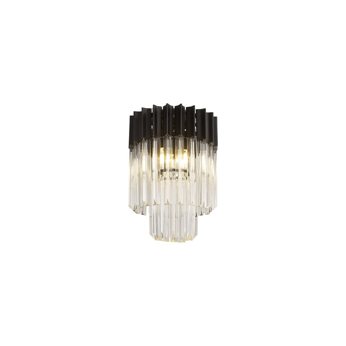 Nelson Lighting NL89359 Kobra 3 Light Ceiling Light Matt Black Clear