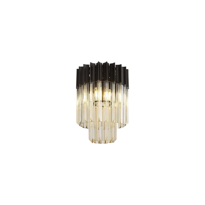 Nelson Lighting NL89379 Kobra 3 Light Ceiling Light Matt Black Cognac