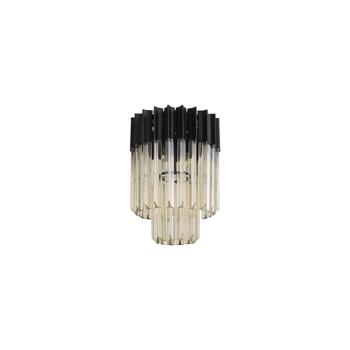 Nelson Lighting NL89379 Kobra 3 Light Ceiling Light Matt Black Cognac