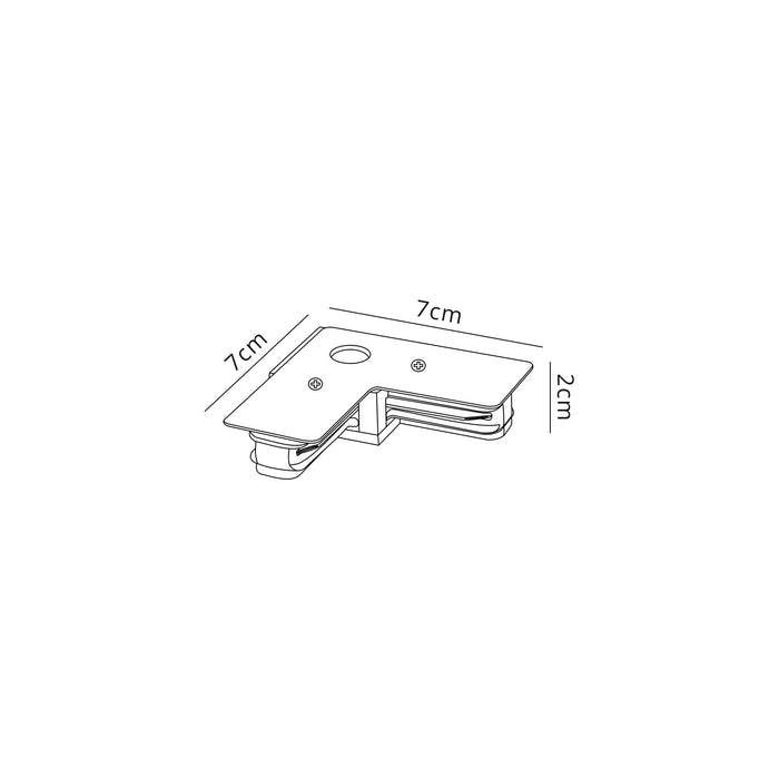 Nelson Lighting NL85989 Lakic Black Track L Connector