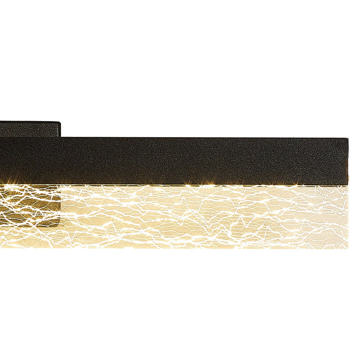 Nelson Lighting NL9969BL9 Lanaro 1 LED Bathroom Wall Light Sand Black