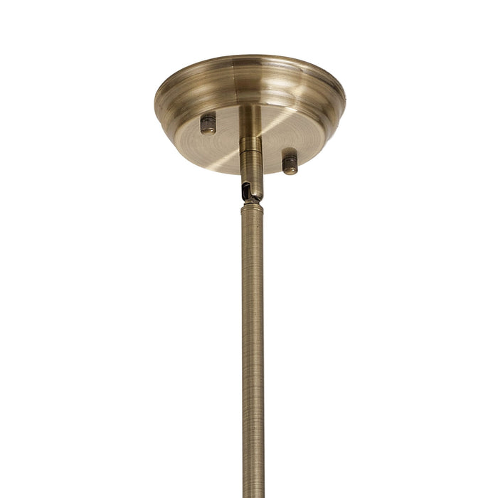 Nelson Lighting NL7262/AB9 Louis 1 Light Pendant Antique Brass Clear