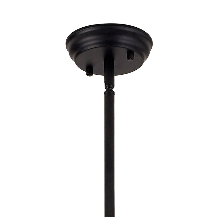 Nelson Lighting NL7262/BL9 Louis 1 Light Pendant Matt Black Clear