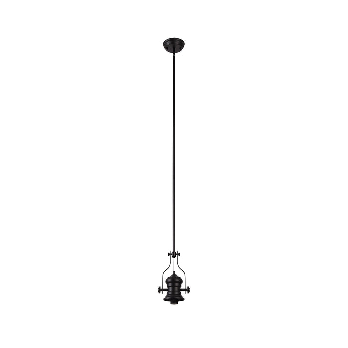 Nelson Lighting NL83819 Louis 1 Light Pendant Matt Black