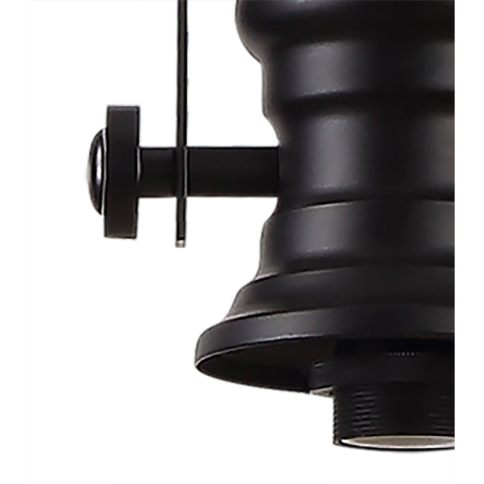 Nelson Lighting NL83819 Louis 1 Light Pendant Matt Black