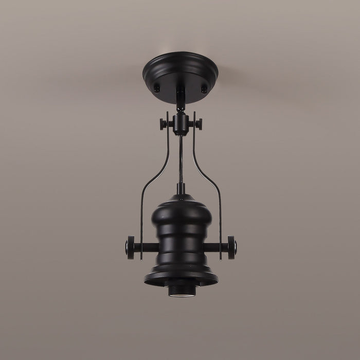 Nelson Lighting NL83819 Louis 1 Light Pendant Matt Black