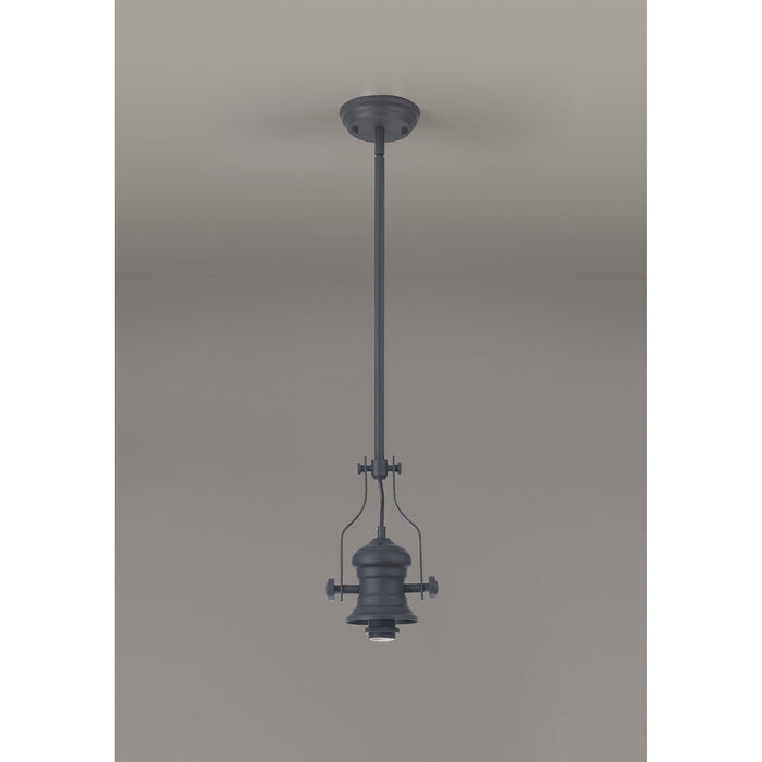 Nelson Lighting NL87369 Louis 1 Light Pendant Graphite