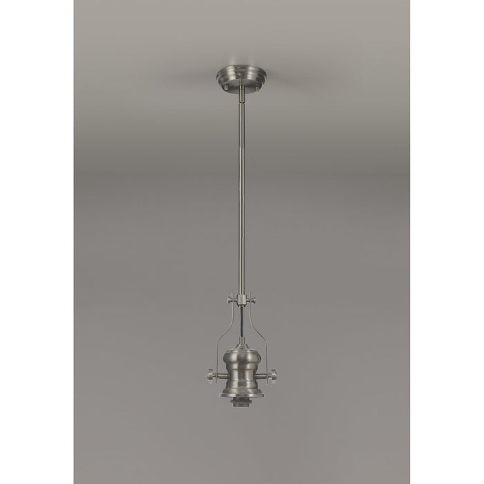 Nelson Lighting NL87379 Louis 1 Light Pendant Satin Nickel