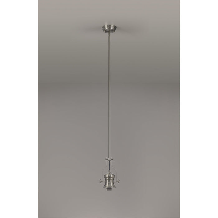 Nelson Lighting NL87379 Louis 1 Light Pendant Satin Nickel