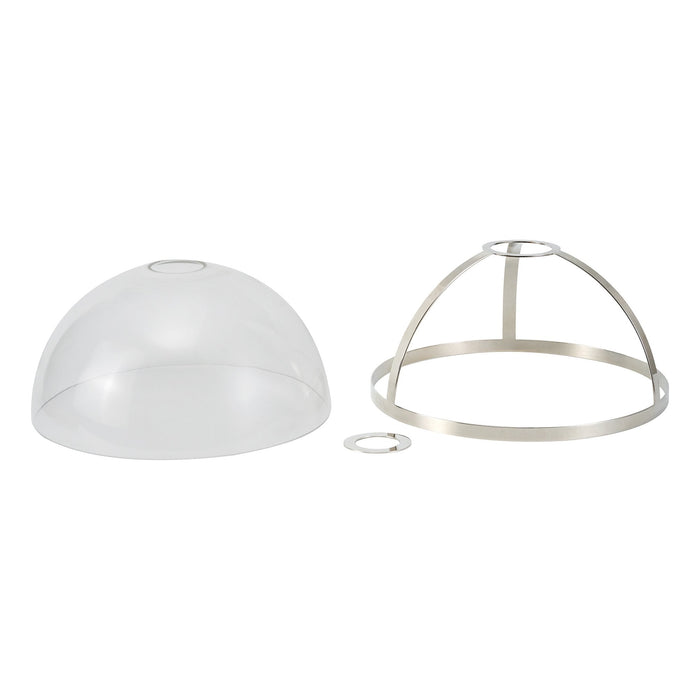 Nelson Lighting NL90569 Louis Shade Polished Nickel Clear