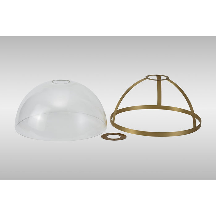 Nelson Lighting NL92629 Louis Shade Satin Gold Clear