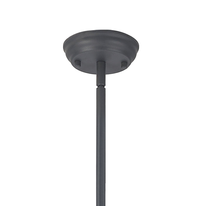 Nelson Lighting NLK15379 Louis 1 Light Pendant Graphite Prismatic