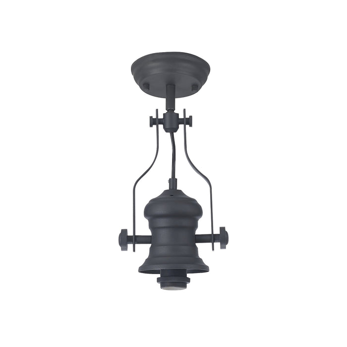 Nelson Lighting NLK15379 Louis 1 Light Pendant Graphite Prismatic