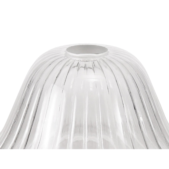 Nelson Lighting NLK15389 Louis 1 Light Pendant Satin Nickel Clear