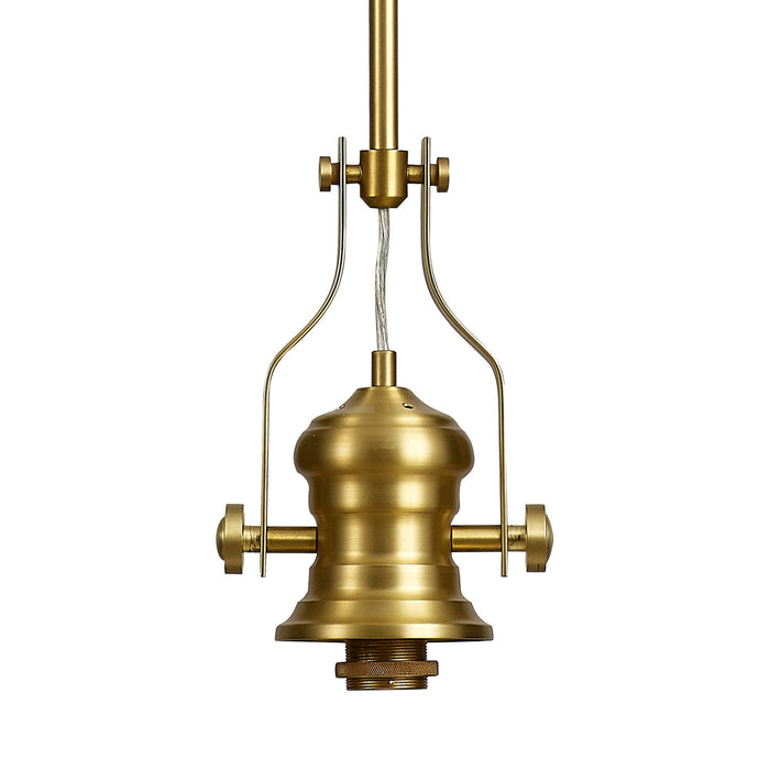 Nelson Lighting NLK15399 Louis 1 Light Round Pendant Satin Gold Opal