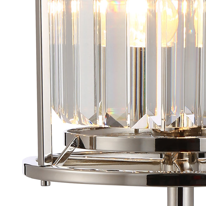 Nelson Lighting NL91269 Maccia 1 Light Table Lamp Polished Nickel Clear