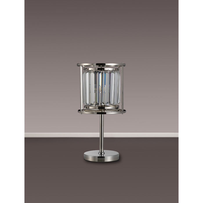 Nelson Lighting NL91269 Maccia 1 Light Table Lamp Polished Nickel Clear